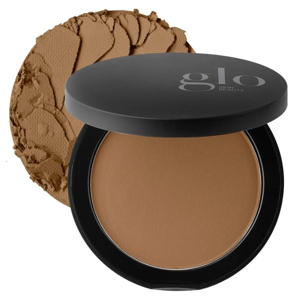 Suggest a better title and return a single title only without any other comments: Glo Skin Beauty Pressed Base Powder Foundation Makeup (Chestnut Medium) - Flawless Coverage for a Radiant Natural, Second-Skin Finish