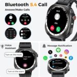 2026 Smart Watch, 1.43" Bluetooth 5.4 Call AMOLED Smartwatch for Men Women, 130+ Sports Modes, 60+Days Flashlight, 24/7 Heart Rate/Sleep Monitor, IP68 Waterproof Fitness Watch Tracker for Android iOS - Image 2
