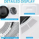 1.6 Cu.Ft Portable Clothes Dryer, 800W Fast Drying Front Load Laundry Dryer with 5 Mode, Mini Electric Clothing Dryer with Stainless Steel Tub, Compact Machine for Apartment, Home, Dorm - Image 5