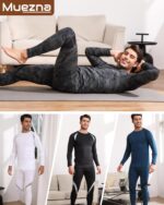 Muezna Men's Thermal Top and Bottom Set Underwear Long Johns Base Layer with Soft Fleece Lined - Image 6
