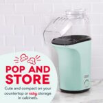 Dash Fresh Pop Popcorn Maker - Oil-Free, Air Popcorn Popper - With Measuring Cup & Recipe Guide - Perfect for Movie Nights - 16 Cups, Aqua - Image 7