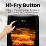 Chefman Air Fryer – 6 QT Compact Airfryer for Quick & Easy Meals in Minutes, Features Hi-Fry Technology for Extra Crisp, Touchscreen Controls with 4 Presets, Nonstick & Dishwasher Safe Basket - Black - Image 5