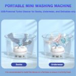 Mini portable USB Washing Machine | Sink Washing Machine Ultrasonic Turbo Washer for Clothes and Dishes. Perfect for Travel, Business, Camping, Home, College, RV, and Apartments - Image 2