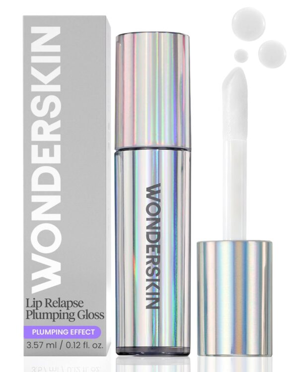 Wonderskin Lip Plumper Gloss - Lip Relapse Plumping Gloss for Fuller-Looking Hydrating, Non-Sticky High-Shine Finish