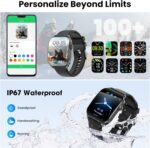 Smart Watches for Men Women, 1.91" HD Curve Screen Smartwatch (Answer/Make Call), Fitness Tracker with Heart Rate/Sleep Monitor, Pedometer, 100+ Sport Modes, Smart Watch for Android iPhone (Black) - Image 6