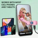 Aylthyo Auto Clicker for Smart Phone, Phone Screen Device Speed Clicker for iPhone iPad Apps, Fast Click Simulation Finger Continuous Click for Tiktok, Live Broadcasts Likes, Lightning Deal, Reward Task, Plug and Play (Pink) - Image 2