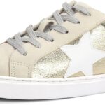 PARTY Women's Fashion Star Sneaker Lace Up Low Top Comfortable Cushioned Walking Shoes