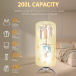 Portable Dryers for Laundry,900W Quickly Dry Portable Clothes Dryer for Clothes & Shoes, Large Capacity Portable Laundry Dryer for Apartments & Travel - Image 3