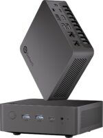 Getorli Mini PC, Dual LAN AMD Ryzen 7 8745HS (Max 4.9GHz), Mini Computers 32GB DDR5 RAM 1TB SSD, Mini Desktop Computer 4K 120Hz Displays/HDMI/Type-C/USB Ports/RJ45/WiFi 6/BT5.3 for Home/Office/Games