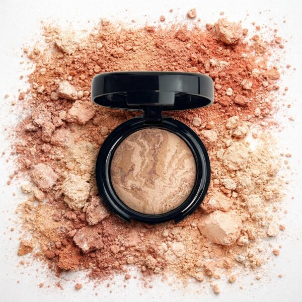 Suggest a better title and return a single title only without any other comments: K'APEINE Baked Powder Foundation, Oil Control Correcting Foundation Matte Natural Finish Smooth Lightweight Setting Powder Palette Brighten Color Correcting Powder Foundation for Women-02#