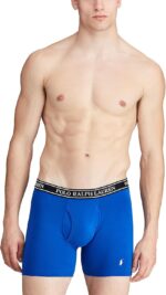 POLO RALPH LAUREN Underwear Boxer Brief, 3-Pack, Stretch Classic Fit, Moisture Wicking Pouch, Regular, Trunk & Long Leg - Image 3