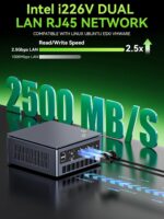 GMKtec Mini PC Gaming, M7 Ultra Ryzen 7 PRO 6850U 32GB DDR5 RAM + 512GB Hard Drive PCle SSD Oculink Dual NIC LAN 2.5G Desktop Computer, Dual USB4, HDMI 2.1, USB-C - Image 8