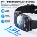 Smart Watches for Men Women, 1.91" HD Curve Screen Smartwatch (Answer/Make Call), Fitness Tracker with Heart Rate/Sleep Monitor, Pedometer, 100+ Sport Modes, Smart Watch for Android iPhone (Black) - Image 2