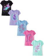 Suggest a better title and return a single title only without any other comments: The Children's Place Girls' Trends Icons Short Sleeve Graphic T-shirts (5-Pack)