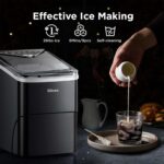 Silonn Ice Maker Countertop, 9 Cubes Ready in 6 Mins, 26lbs in 24Hrs, Self-Cleaning Ice Machine with Ice Scoop and Basket, 2 Sizes of Bullet Ice for Home Kitchen Office Bar Party - Image 2