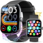 Smart Watch for Men Women(Answer/Make Calls), 2026 New 1.96" HD Smartwatch, Fitness Tracker with 110+ Sport Modes, IP68 Waterproof Pedometer, Heart Rate/Sleep/Step Monitor for Android iOS, Black