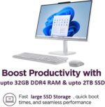 Lenovo 24" FHD All-in-One Desktop Computer for Home & Office, Intel Processor, 16GB RAM, 500GB External + 128GB PCIe, HDMI, Bluetooth 5.2, Business AIO, Vent-Hear, Wireless Keyboard & Mouse, Win 11 - Image 6