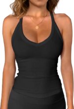 iGENJUN Workout Tops for Women Racerback Basic Tank Summer 2025 Camisole V Neck Slim Fit Ribbed Sleeveless