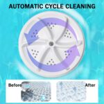 Mini portable USB Washing Machine | Sink Washing Machine Ultrasonic Turbo Washer for Clothes and Dishes. Perfect for Travel, Business, Camping, Home, College, RV, and Apartments - Image 4