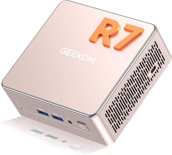 GEEKOM A5 Mini PC with AMD Ryzen 7 5825U, 3-Year Coverage, 16GB RAM(Upgradable, Not LPDDR)&512GB M.2 NVMe SSD, Windows 11 Pro Desktop Computer,SD Slot, 8K, Dual HDMI | Wi-Fi 6, BT 5.2 | Home & Office