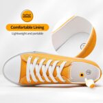 ZGR Womens White Tennis Shoes for Women,Lace up Canvas Sneakers,Casual Walking Canvas Shoes - Image 5