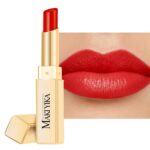 MAKI YIKA Moisture Red Lipstick for Women Hydrated Tinted Lip Balm for Dry Cracked Lips Weightless Glossy Lip Color Juicy Finish,MA063 Red Soul