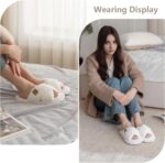 Fuzzy Open Toe Slippers for Women Indoor and Outdoor with Memory Foam Cozy Cross Band Women's Slipper Cute Soft House Shoes Slip On Gifts for Womens Mom Her Ladies Bridesmaid - Image 2
