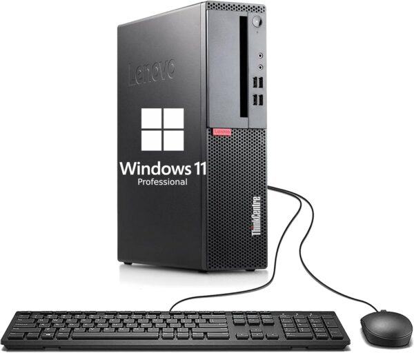 Lenovo ThinkCentre M710 SFF Desktop Computer PC, 6th Gen Core 3.70GHz, 8GB RAM, 256GB SSD, VGA, Keyboard and Mouse, WiFi, BT, Windows 11 Pro (Renewed)