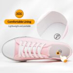 ZGR Womens White Tennis Shoes for Women,Lace up Canvas Sneakers,Casual Walking Canvas Shoes - Image 5