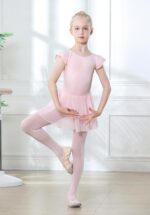 Suggest a better title and return a single title only without any other comments: DIPUG Ballet Leotards for Girls Ballet Leotard with Skirt Toddler Dance Leotards Flutter Sleeve and Criss-Cross Back - Image 5
