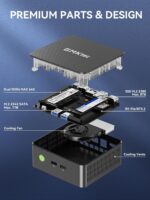 GMKtec G3 Pro Mini PC, Intel Core i3-10110U (Beats 4300U/N150) 16GB DDR4 (Dual Channel) 512GB PCIe M.2 SSD, Desktop Computer 4K Dual HDMI/USB3.2/WiFi 6/BT5.2/2.5GbE for Office, Business - Image 7