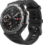 Amazfit T-Rex 3 Rugged/Military Smart Watch 48mm, GPS (with Privacy), Offline Maps, Long Battery Life,328 Feet Water-Resistant, 170 Fitness/Sport Modes, AI, Voice Control, for Android or iPhone, Black