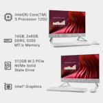 Dell 24 All-in-One Desktop ec24250-23.8-inch FHD Touch Display, Intel Core 5 Processor 120U, Intel Graphics, 16GB DDR5 RAM, 512GB SSD, Windows 11 Home, Onsite Service+6 Months Retail Migrate - White - Image 9