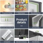 BANGSON Mini Fridge with Freezer, 2 Door Small Refrigerator with Freezer, Small Fridge for Bedroom, 3.2 CU.FT, For Home, Office, Dorm, Garage or RV, Black - Image 8