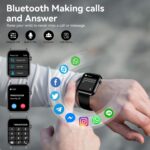 Smart Watches for Men Women, 1.83" HD Touchscreen with Bluetooth Calling, IP68 Waterproof Fitness Tracker, 120+ Sport Modes, 24/7 Heart Rate & Sleep Monitor, Compatible with iPhone Android (Black) - Image 6