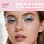 Holographic Duochrome Blue Glitter Eyeshadow, Color Shift Metallic Shimmer Eyeshadow Palette, Chameleon Sparkle Inner Corner Eye Highlighter, Iridescent Eye Shadow Palette Fairy Makeup#04 - Image 2