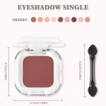 Red Brown Matte Single Eyeshadow Makeup Powder Palette,High Pigment Blendable Formula Eye Makeup for Women,Neutral Eye Shadow,sombras para ojos,Longwear Waterproof,Vegan & Cruelty-Free,Eyeshadow Gift - Image 6