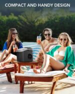 Ice Maker Countertop, Efficient Easy Carry Ice Machine, Self-Cleaning Ice Maker with Ice Scoop & Basket, 9pcs/ 6mins 26.6Lbs Per Day for Home/Office/Kitchen,Black - Image 7