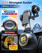 [2026 True Military-Grade] Car Phone Holder VANMASS [Upgraded Strongest Suction & Clip] Cell Phone Mount for Dashboard Windshield Vent Wall,Truck Cradle Stand for iPhone 17 Pro Max 16 15 14 13 Android - Image 7
