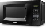 COMFEE' EM720CPL-PMB Countertop Microwave Oven with Sound On/Off, ECO Mode and Easy One-Touch Buttons, 0.7cu.ft, 700W, Black