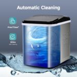 EUHOMY Nugget Ice Makers Countertop, Ready in 8 Mins, 35lbs/24H, Self-Cleaning, Portable Ice Maker Machine with Ice Scoop & Basket, Sonic Ice Maker with Chewable Pellet Ice for Home/Party/RV/Camping - Image 5
