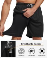 HOPLYNN 5 Pack Mens 2 in 1 Running Shorts with Liner, Quick Dry Workout Training Gym Athletic Sport Shorts with Pockets - Image 3
