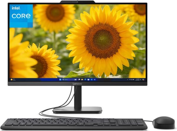 Lenovo 24 All-in-One Intel i3-N305 8-Core Desktop Computer, 32GB DDR4, 1TB PCIe SSD, Lifetime Office 365 for Web, 23.8" 1080P AIO for Home, WiFi, Bluetooth, KB & Mouse, Dark Gray, Windows 11 Home