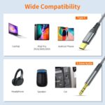 JXMOX USB C to 3.5mm Audio Aux Jack Cable (4ft), Type C to 3.5mm Headphone Car Stereo Cord Compatible with iPhone 17 16 15 Pro Max Air, Samsung Galaxy S25 S24 S23 S22 S21 Note 20, Pixel 9 8, iPad Pro - Image 3