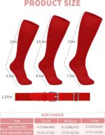 Baseball Socks and Belt Combo Set Cotton Boys Adjustable Baseball Softball Socks and Belt for Boys Girls - Image 2