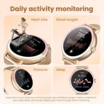 KEEPONFIT Smart Watches for Women Android/iPhone, IP68 Waterproof Fitness Tracker with Bluetooth Calls(Answer&Make), Activity Pedometer/Heart Rate/SpO2 Monitor/100+ Sports Model - Image 3