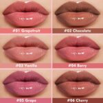 KIMUSE 6 Pcs Tinted Lip Butter Hydration Balm Set, 6 Flavored Shades Hydrating Plumping Gloss with Hyaluronic Acid & Vitamin E, Sheer Tint, Non-Sticky | Vegan Lip Care Makeup for Dry Lips & Daily - Image 2