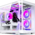 Gaming PC | Core 13th I9 13900HX(24Cores 32Threads Up to 5.4G) RTX 5060 8G GPU | DDR5 32G RAM | Nvme 1TB SSD | Prebuilt Desktop Computer White WiFi