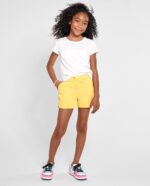 Suggest a better title and return a single title only without any other comments: The Children's Place Girls Short Sleeve High Low Tee - Image 4