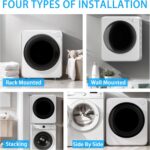 1.6 Cu.Ft Portable Clothes Dryer, 800W Fast Drying Front Load Laundry Dryer with 5 Mode, Mini Electric Clothing Dryer with Stainless Steel Tub, Compact Machine for Apartment, Home, Dorm - Image 7